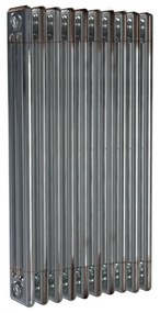 Radiatore acqua calda ERCOS in acciaio 3 colonne, 10 elementi interasse 62,3 cm, grigio