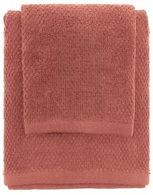 Set asciugamani bagno rosso per viso e ospite in cotone puro Spring