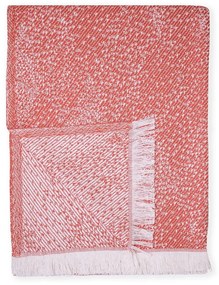 Plaid rosso con cotone Dotty , 140 x 180 cm Diamond - Euromant