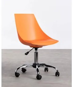 Sedia da Ufficio con Ruote Regolabile Stile Arancione - The Masie