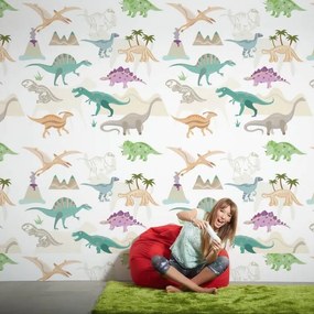 Fotomurale Dinosauri, multicolore