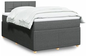 Giroletto A Molle Con Materasso Grigio Scuro 120x200 Cm Tessuto /