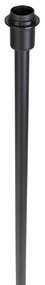 Lampada da terra moderna nera senza paralume 149 cm - Simplo
