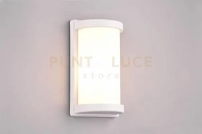 Puelo applique da esterno bianca h.26,5cm ip44 1 luce attacco e27