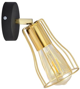 Faretto da parete TUBE 1xE27/15W/230V oro/nero