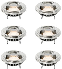Set di 6 lampadine LED dimmerabili G53 111mm 12W 600 lm 2700K