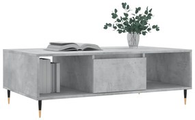 Tavolino salotto grigio cemento 104x60x35 cm legno multistrato