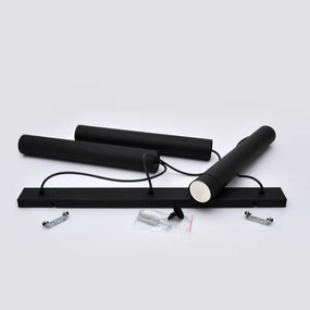 LED Lampadario a sospensione con filo TUBA 3xGU10/4,8W/230V nero