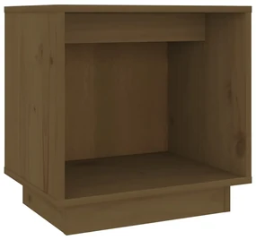 Comodino marrone miele 40x30x40 cm in legno massello di pino