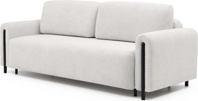 Divano color crema allungabile/con contenitore e rivestimento in bouclé 244 cm Arcadova – ELTAP