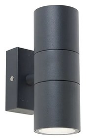 Lampada da parete per esterni grigio scuro 2 luci IP44 - Duo