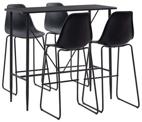 Set Da Bar 5 Pz İn Plastica Nero /