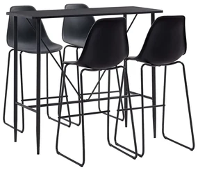 Set Da Bar 5 Pz İn Plastica Nero /