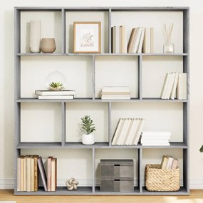 Libreria grigio sonoma 132x29x141,5 cm in legno multistrato