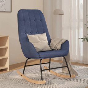 Poltrona A Dondolo Blu İn Tessuto /