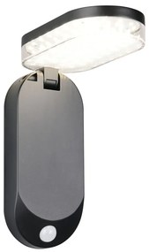 Illuminazione esterna LED con alimentazione a pannelli solari con sensore di movimento da parete (altezza totale 26 cm) Lagoas – Trio