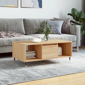 Tavolino Salotto Rovere Sonoma 90x50x36,5 Cm Legno Multistrato /