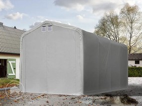 TOOLPORT 4x8m tenda garage 3,35m, PVC 850, grigio, senza statica - (99475)