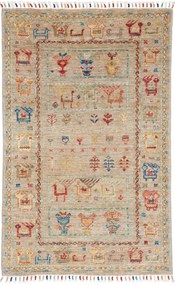 Samarkand Tappeto orientale 80 x 120 Grigio (Pakistan) Annodato A Mano