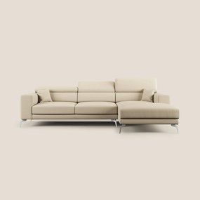 Blade Divano moderno angolare con poggiatesta reclinabili in Ecopelle T04