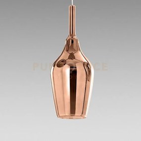 Ofelia s/12 -  vetro  rame specchiato e portalampada bianco 1 luce ...