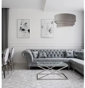 Duolla - Lampadario a sospensione con filo DEVON 1xE27/40W/230V diametro 45 cm grigio