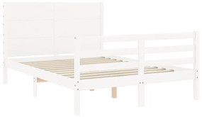 Giroletto con Testiera Bianco Small Double Legno Massello