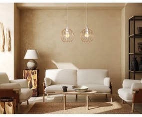 Lampadario a sospensione con filo MATT 2xE27/60W/230V bianco/rame