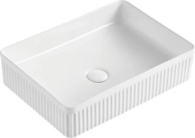 Lavabo da appoggio rettangolare 50 cm scanalato | KLS-5000R - KAMALU