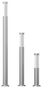 Lampioni Da Giardino 3 Pz Impermeabili İn Acciaio Inox /