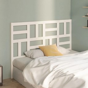 Testiera per letto bianca 156x4x104 cm legno massello di pino