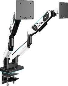 Supporto Doppio per Monitor da 49 Pollici Bianco e Nero X-Arm Dual RGB