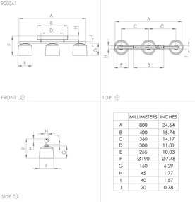 Eglo 900361 - Lampadario a plafone MARIEL 3xE27/40W/230V
