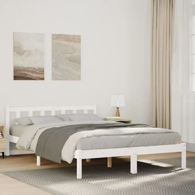 Letto Extra Lungo Senza Materasso 160x220 Cm İn Legno Di Pino /