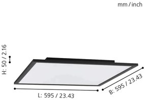 Eglo 99417 - Plafoniera LED RGB dimmerabile SALOBRENA-C LED/30,5W/230V +RC