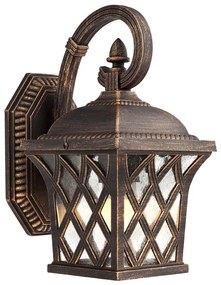 Redo 9951 - Applique da esterno BREMEN 1xE27/42W/230V IP23 oro/patina