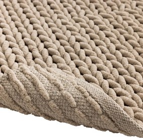 Tappetino per il bagno marrone chiaro 50x80 cm Ariel – douceur d'intérieur