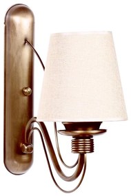 Applique CLASSIC 1xE27/40W/230V bronzo/beige