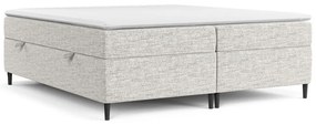 Letto boxspring grigio chiaro con contenitore 140x200 cm Araya - Maison de Rêve