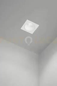 Oasis faretto in alluminio bianco 9x9cm ip20 1 luce attacco gu10
