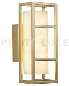 Applique led mirage, oro opaco e resina marmorizzata