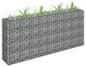 Gabbione Letto Rialzato İn Acciaio Zincato 180x30x90 Cm /
