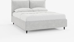 ZAYRON letto imbottito con vano contenitore e morbidi cuscini regolabili - design moderno in tessuto certificato Oeko-Tex®
