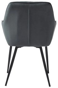 Set di sedie da pranzo grigia in imbottito con braccioli 2 pz Nolan Stripe – Unique Furniture