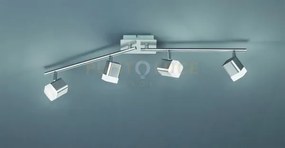 Roubaix barra 4 spots led 14w 1600lm, 3000k quadrati metallo acciai...