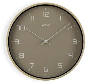 Orologio da Parete Versa Grigio Legno 30,5 x 4,3 x 30,5 cm Quarzo Poliuretano