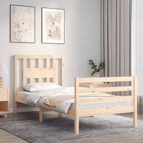 Giroletto con testiera 90x200 cm in legno massello