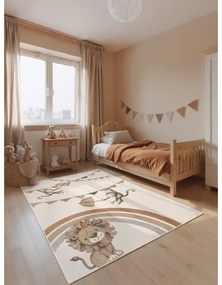 Tappeto per bambini crema 160x230 cm Roar like a Lion Rainbow Party - Villeroy&amp;Boch