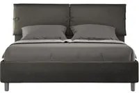 Letto Matrimoniale rivestito in Microfibra - SLEEPER Colore: Grigio, Tipologia Letto: Con Rete, Dimensione Rete: 160x210