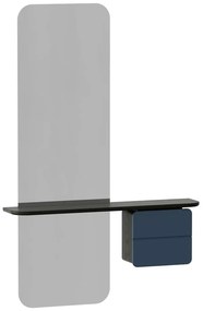 Set da ingresso con decoro in rovere in colore nero-petrolio One More Look - UMAGE